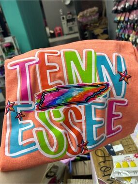Women's Tennessee Graphic Short Sleeve Tee - Peach